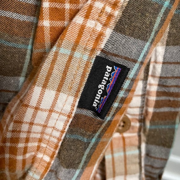 PATAGONIA Mens Plaid Long Sleeve Organic Cotton Button up Shirt Sz XL - Picture 4 of 5